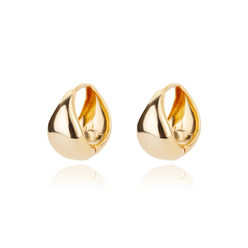 Stainless Steel Shell Earrings For Women Gold Color C-shaped Starfish Butterfly Earring