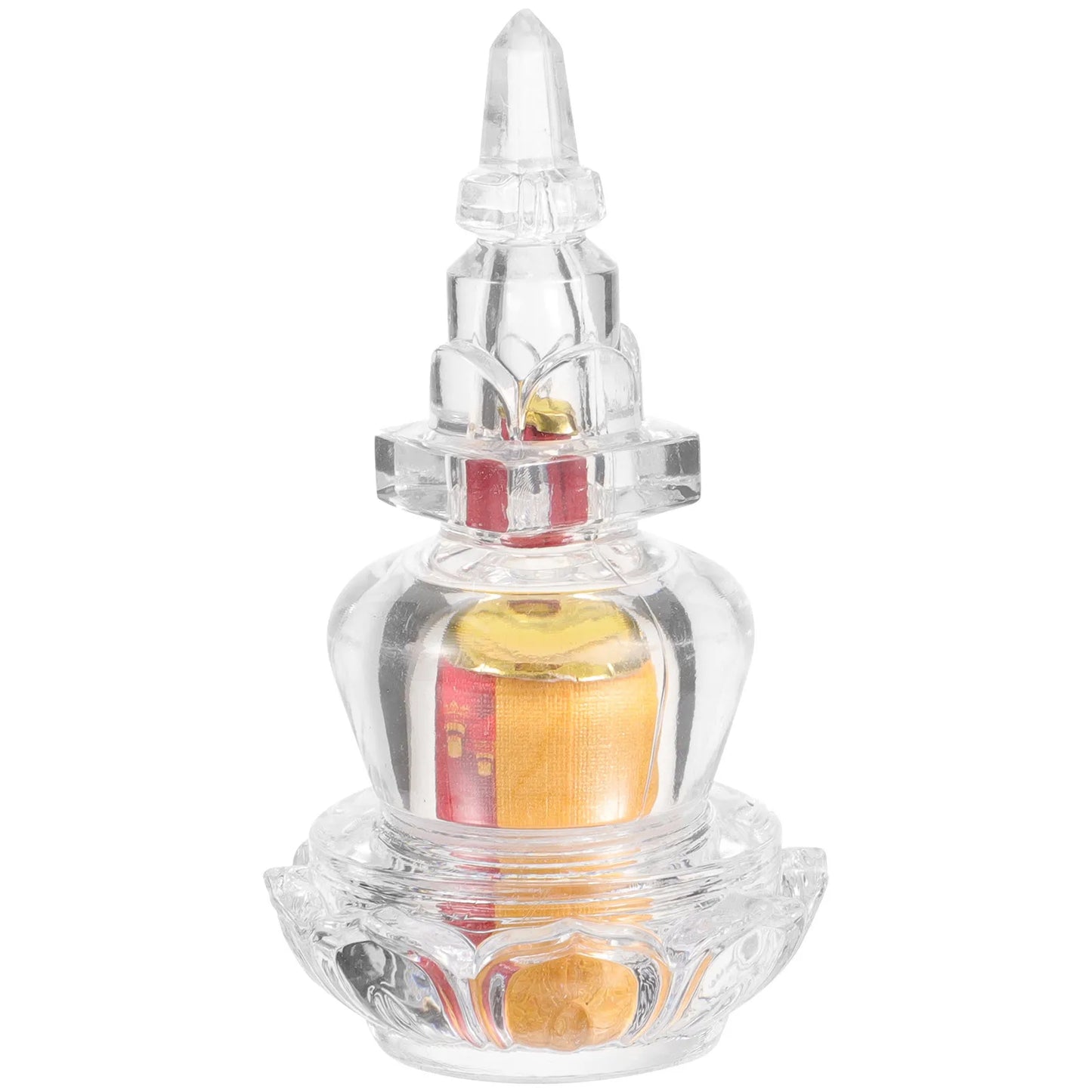 Acrylic Pagoda Offering Tower Statue Decorative Small Buddhist Sculpture Home Office Decoration Pagoda Tower Statue