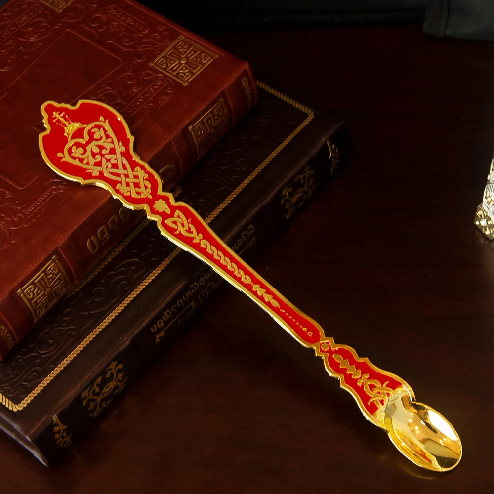 HTISOK New 2026 Eastern Orthodox Holy Oil Ritual Supplies Gold Plated Metal Utensils Corpus Christi Plates Mass Supplies SetGift