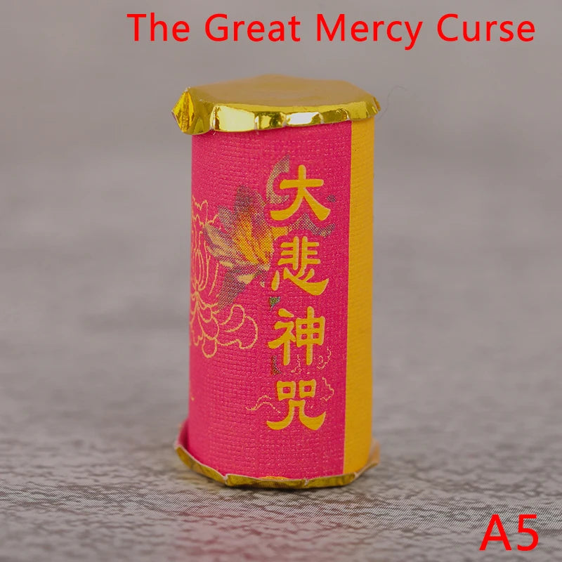 Buddhist Scroll Meditation Buddhist Shurangama Mantra Miniature Scripture Paper Roll Mini Book Amulet Talisman Buddhist Supplies
