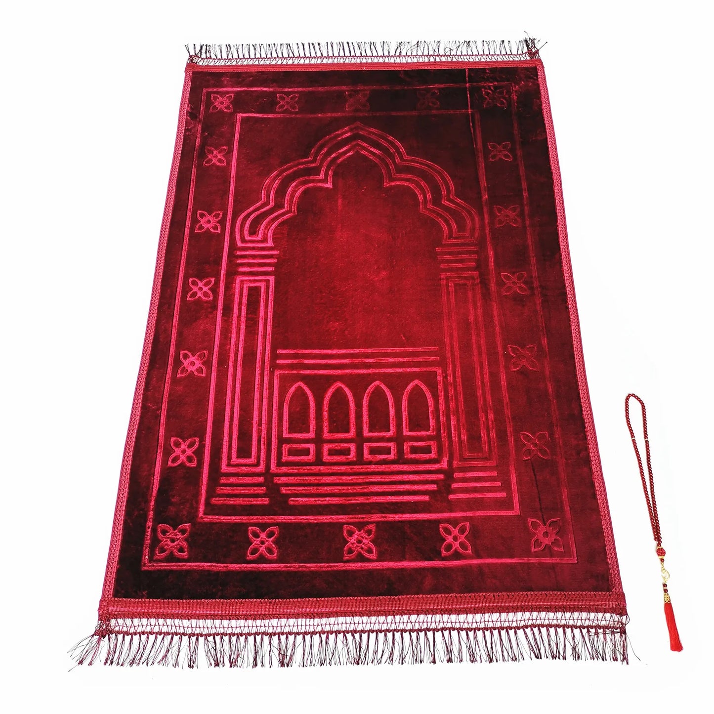 Large Prayer Mat Muslim Thicker Prayer Rug With 99 pcs Tasbih