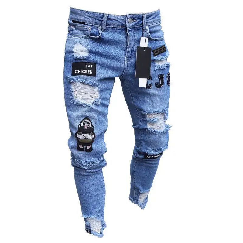 Mens Black Jeans Slim Fit Quality Gray Casual Male Jeans Pants Skinny Fit Men Pants Hip Hop Urbanwear Cotton Denim Trousers