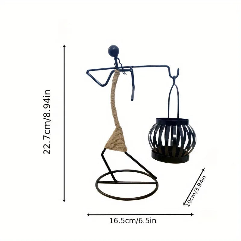 Candlestick Holders Hot Sale French Metal Candlestick Abstract(Afro)Character Sculpture Handmade Decors