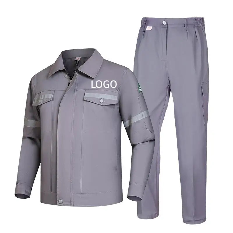 Cotton Summer Workwear With Printed Men's Long Sleeved Thin Suit For Workshop Workers Electrical And Mechanical Welding Fixtures