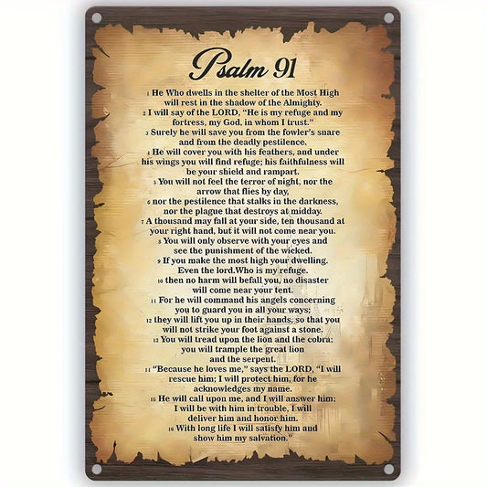 91 metal aluminum poster poem sign (8 inches x 12 inches/20 cm * 30 cm) vintage poem metal sign, wall decoration
