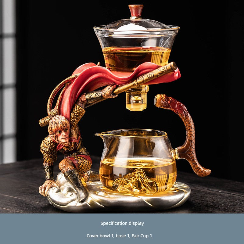 Longnian Glass Bean Bag Automatic Tea Set For Home High-End Teapot Office Reception Kung Fu Tea Brewing Handy Gadget