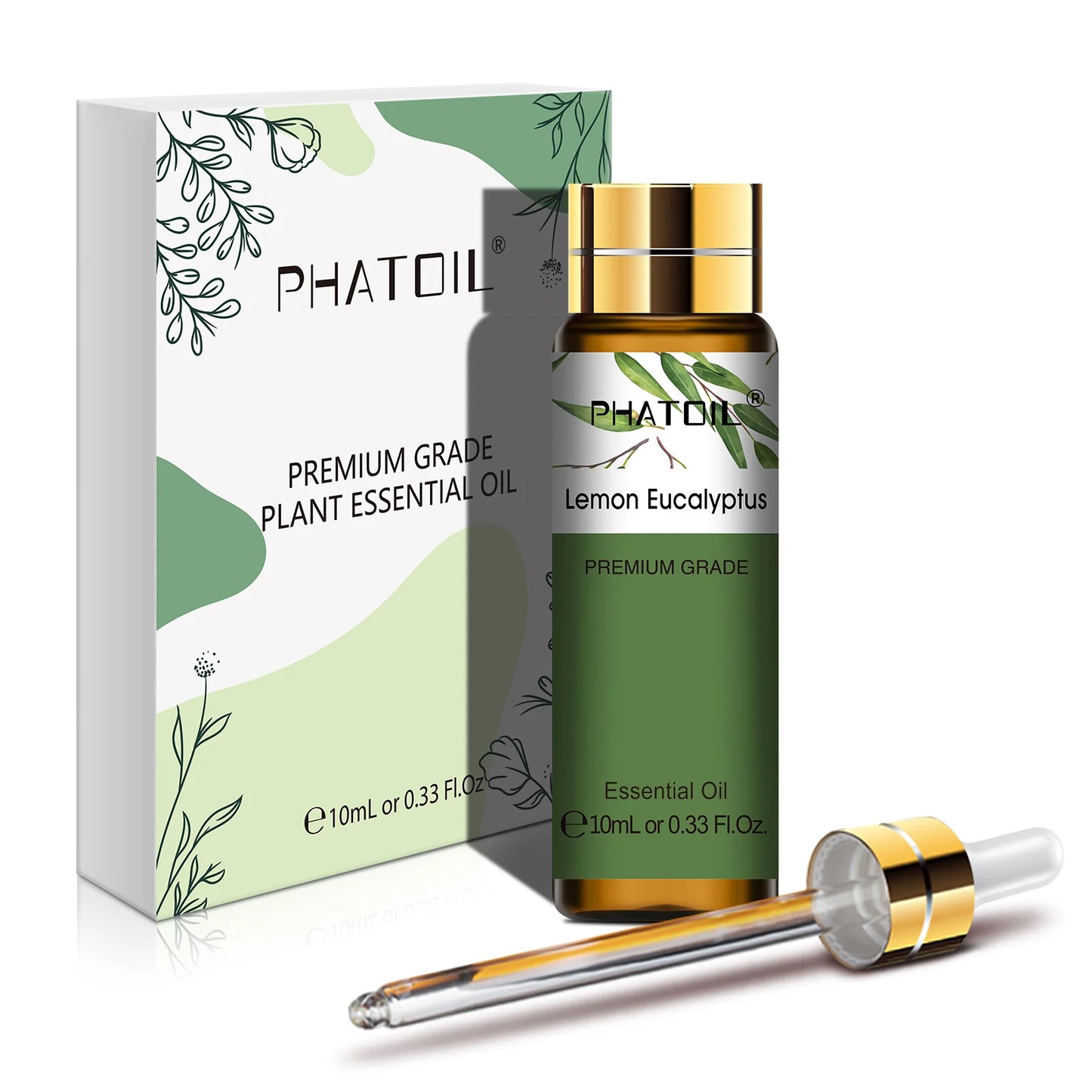 PHATOIL 10ml Lemon Eucalyptus Spearmint Lemongrass Aromatherapy Essential Oil For Diffuser Candle Making DIY Scented Product