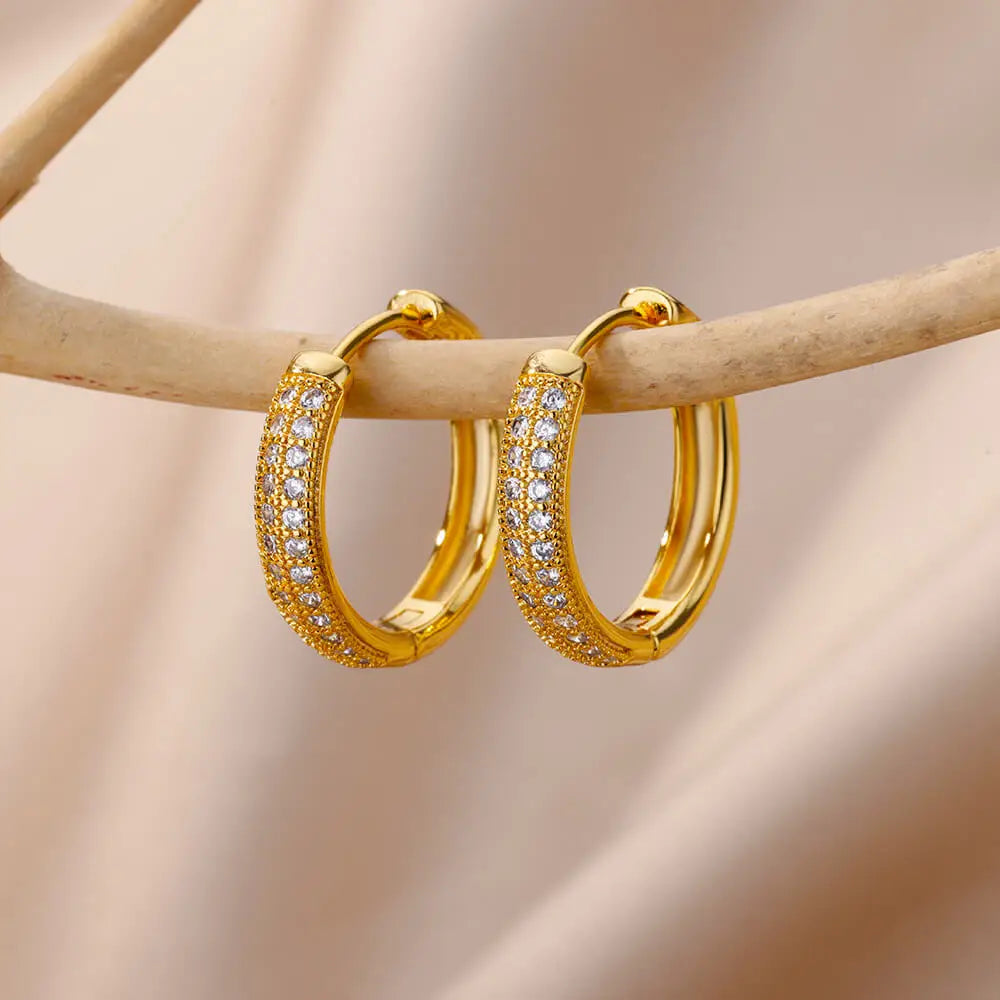 Cherub Round Hoop Earrings for Women Stainless Steel
