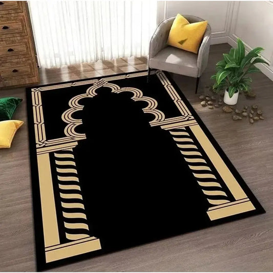 Islam Muslim Prayer Mat Living Room Decor Anti-slip Carpets Bedroom Bedside Soft Rug Entrance Doormat Machine Washable Carpet