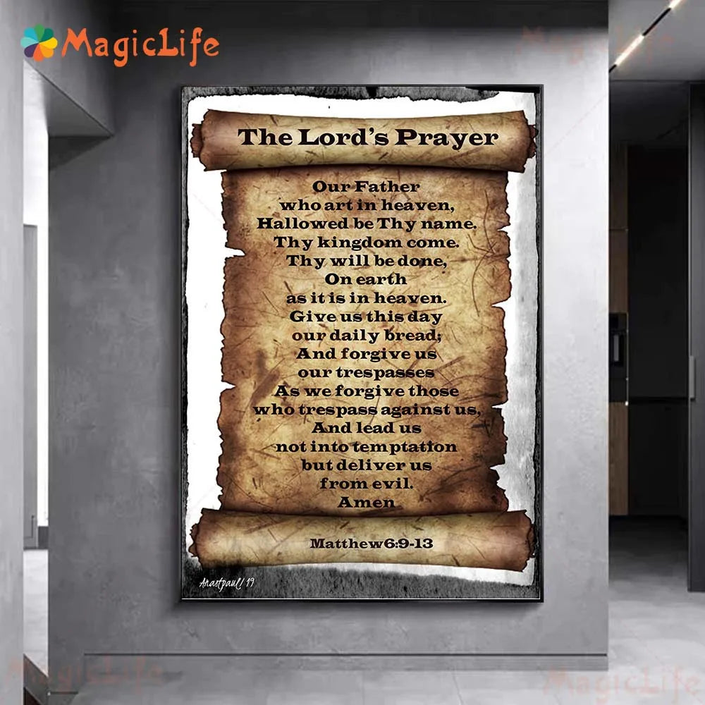 Psalm 91 Prayer Art Poster Print. "Psalm 91" Scripture Wall Art Canvas Painting Home Scripture Decorations Bible Wall Art Decals