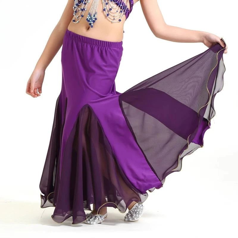 Customized Children's Belly Dance Costumes Skirt Indian Dance Clothes Performance Costume Set Long Tail Skirt Kid