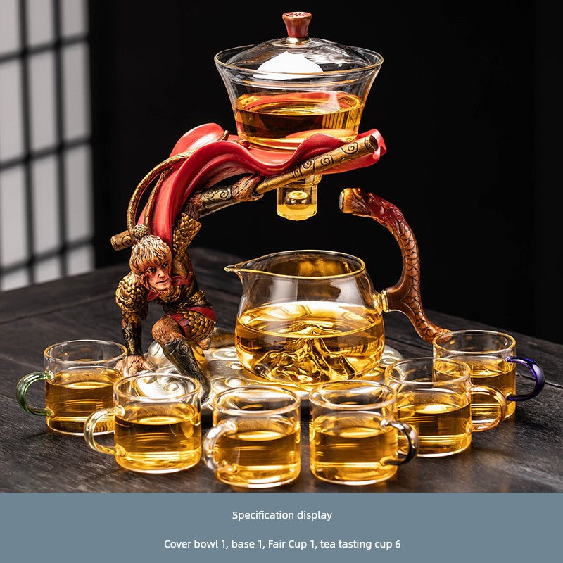 Longnian Glass Bean Bag Automatic Tea Set For Home High-End Teapot Office Reception Kung Fu Tea Brewing Handy Gadget