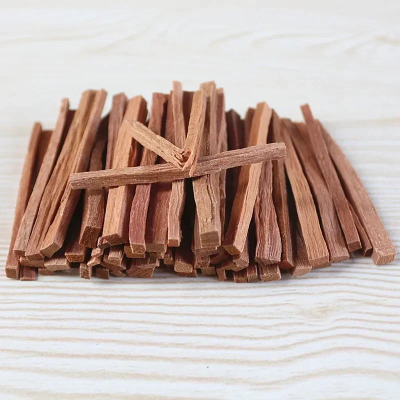 100g /50g Natural Sandalwood Sticks Incense Natural Hand Split Wood Strips Purify Healing Meditation Stress Relief Aromatherapy