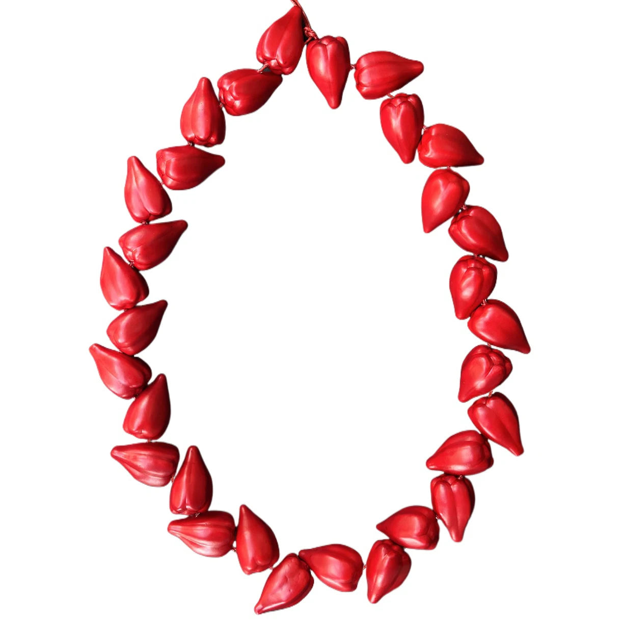 Men's Samoa JEY USO Blue Ula Fala Ceremonial Necklace Red Necklace Traditional Samoan Formal Occasion Accessory