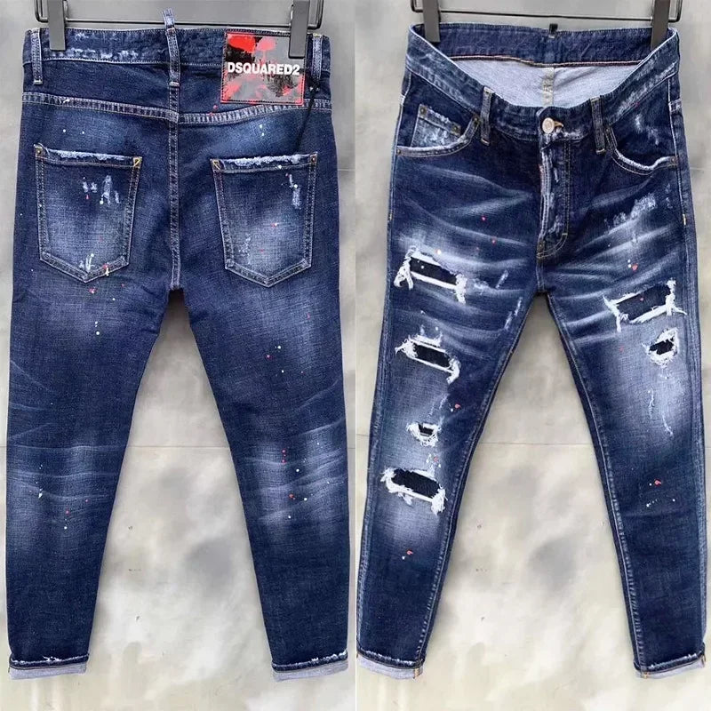 Cherub Male Vintage Ripped Denim Pants