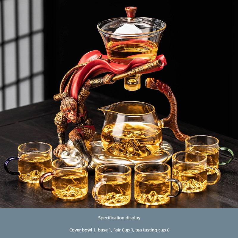 Longnian Glass Bean Bag Automatic Tea Set For Home High-End Teapot Office Reception Kung Fu Tea Brewing Handy Gadget