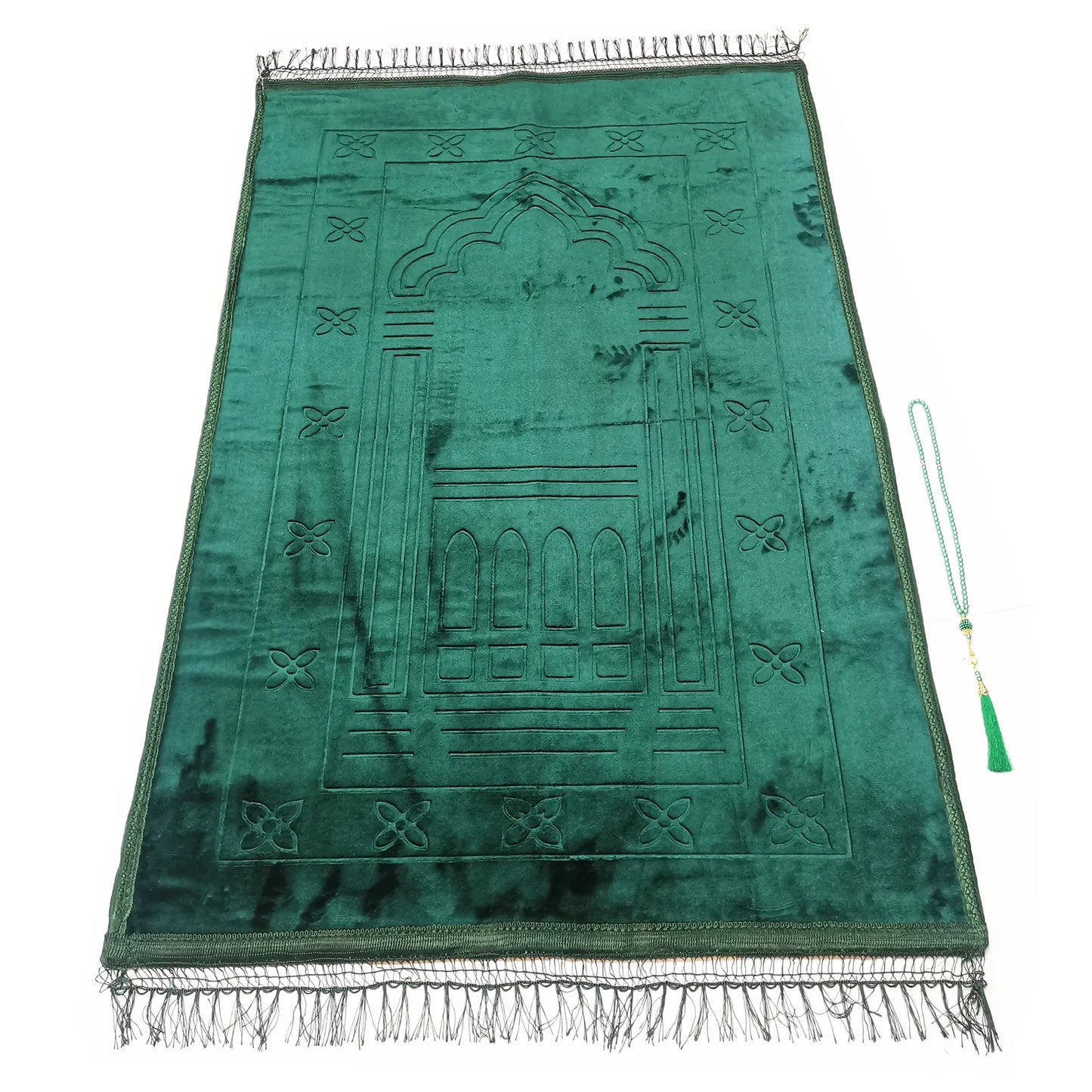 Large Prayer Mat Muslim Thicker Prayer Rug With 99 pcs Tasbih