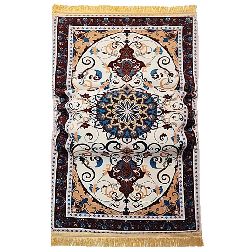 8CM Extra Thick Prayer Rug, Large Non-Slip Velvet Carpet for Living Room, Super Soft Prostration Mat for Muslim, Home Decor Gift