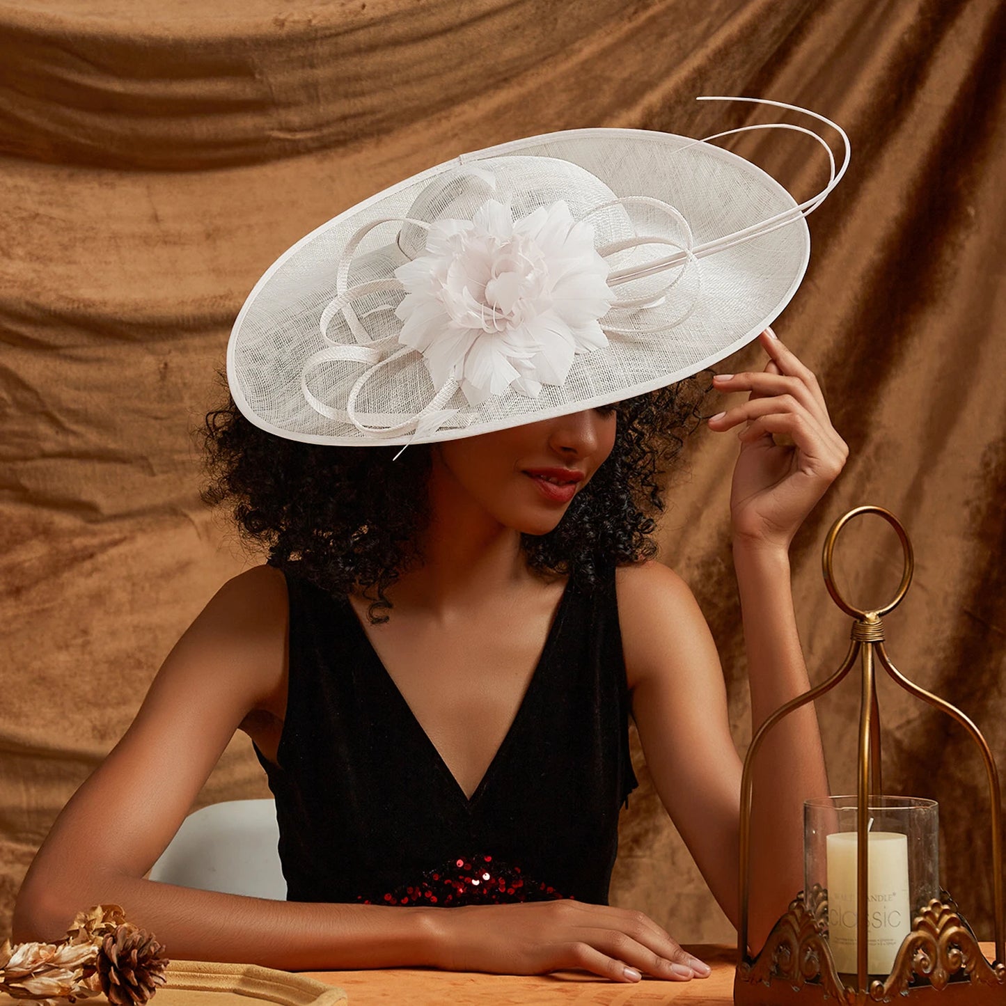 Cherub Unique church Hat Fashion Top Church Hats/ Bride Fascinators Female