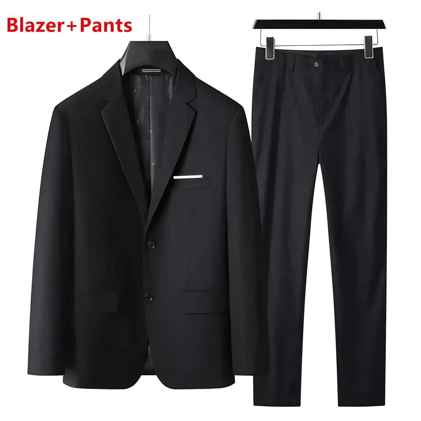 Suit (Blazer+ Vest + Trousers) Multicolor Choices Men's Fashionable Gentleman Business British Style Solid-color Banquet Host Casually Wedding Suit