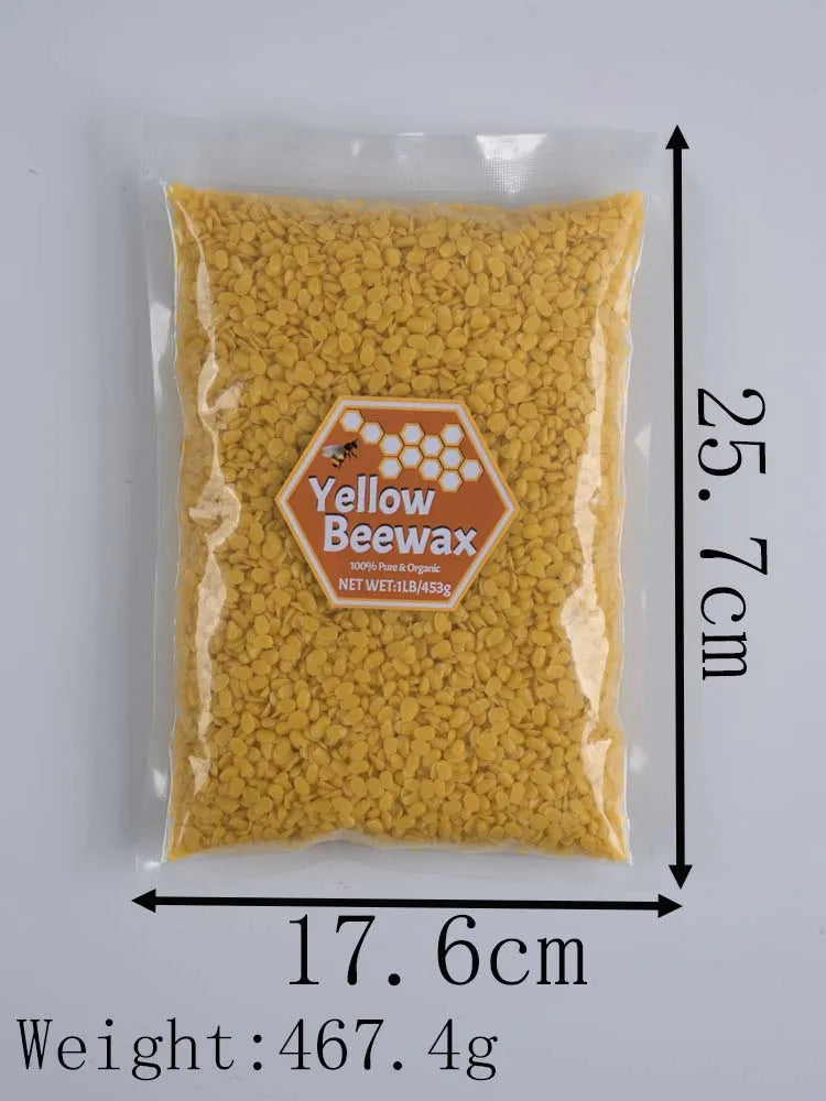 1LB Natural Yellow Beeswax White Beeswax DIY Handmade Soy Wax Candle Making Supplies Wax Raw Material Odorless Particles BeesWax