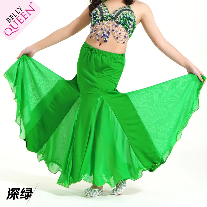Customized Children's Belly Dance Costumes Skirt Indian Dance Clothes Performance Costume Set Long Tail Skirt Kid