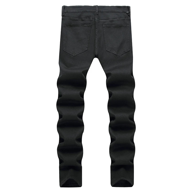 2025 Men Black Jeans Autumn Casual Mens Cotton Jeans Straight Male Denim Pants Baggy Jeans Trousers pantalones hombre