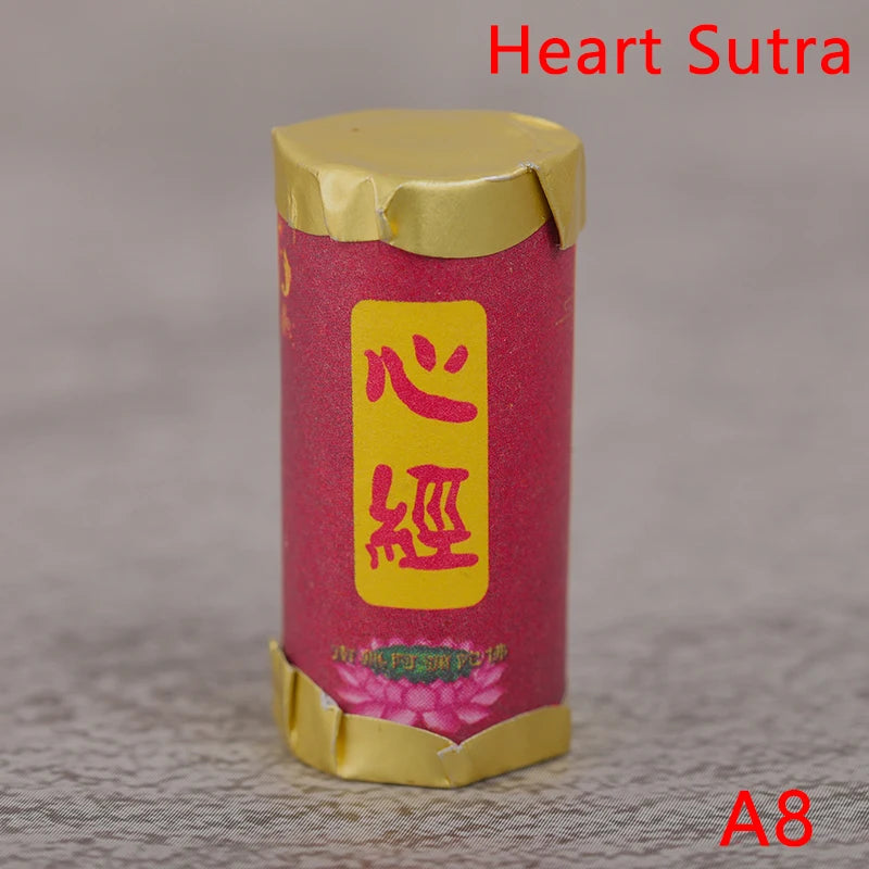 Buddhist Scroll Meditation Buddhist Shurangama Mantra Miniature Scripture Paper Roll Mini Book Amulet Talisman Buddhist Supplies