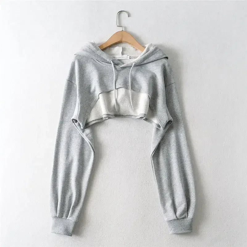 Cherub 3 Quarter Cut Women Hooded Sweat Shirt.