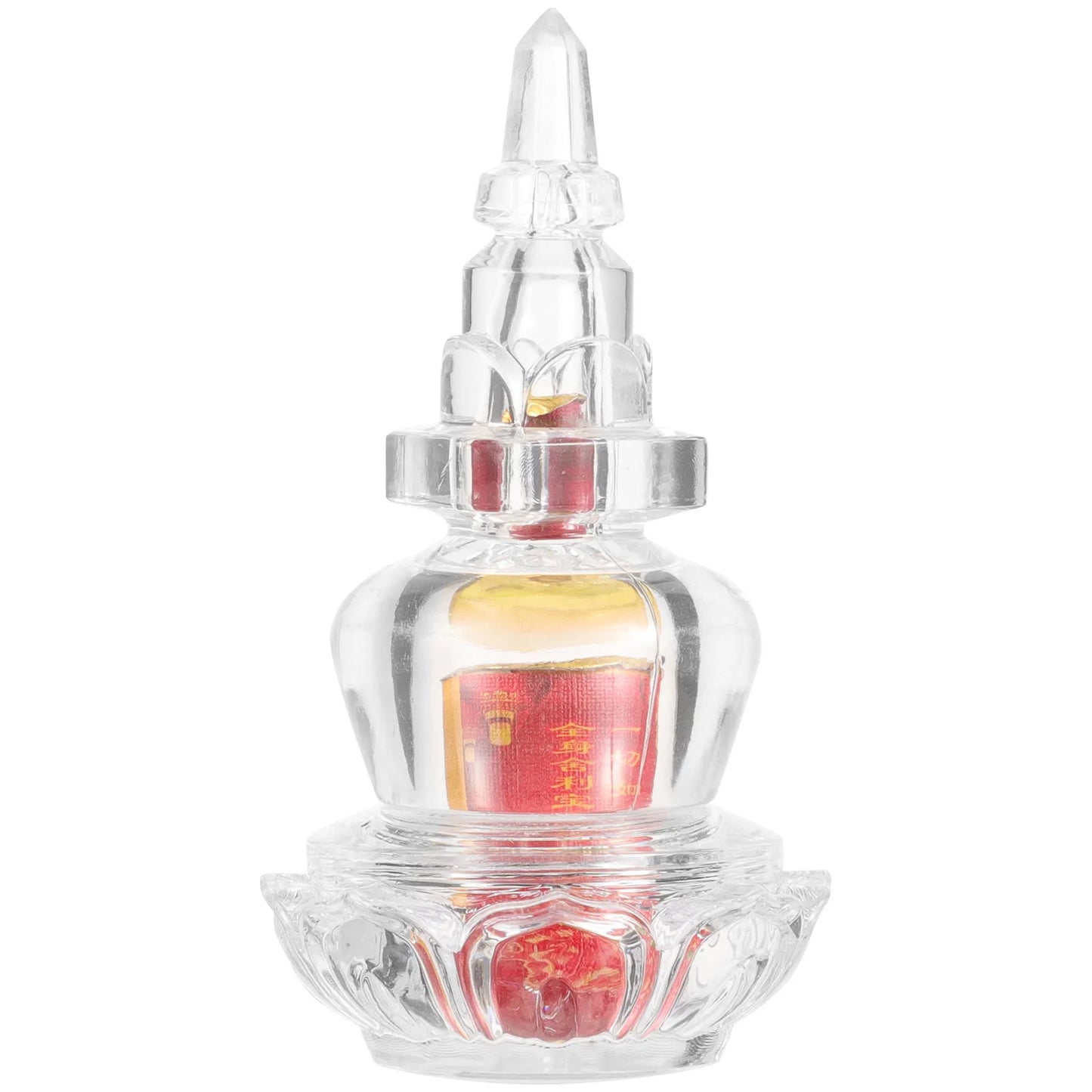 Acrylic Pagoda Offering Tower Statue Decorative Small Buddhist Sculpture Home Office Decoration Pagoda Tower Statue