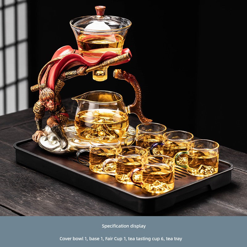 Longnian Glass Bean Bag Automatic Tea Set For Home High-End Teapot Office Reception Kung Fu Tea Brewing Handy Gadget