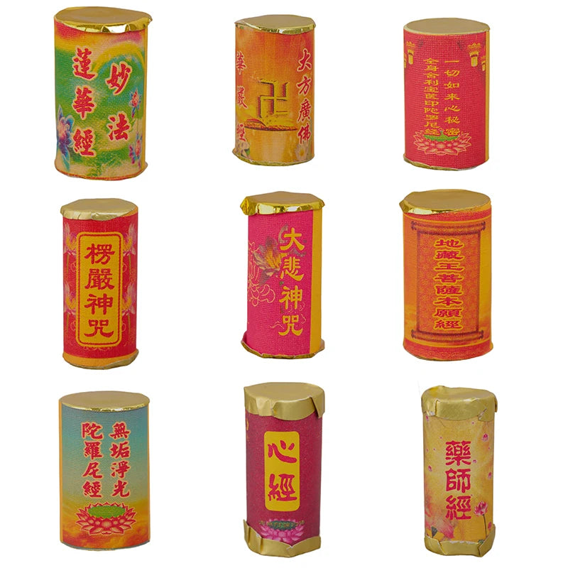 Buddhist Scroll Meditation Buddhist Shurangama Mantra Miniature Scripture Paper Roll Mini Book Amulet Talisman Buddhist Supplies