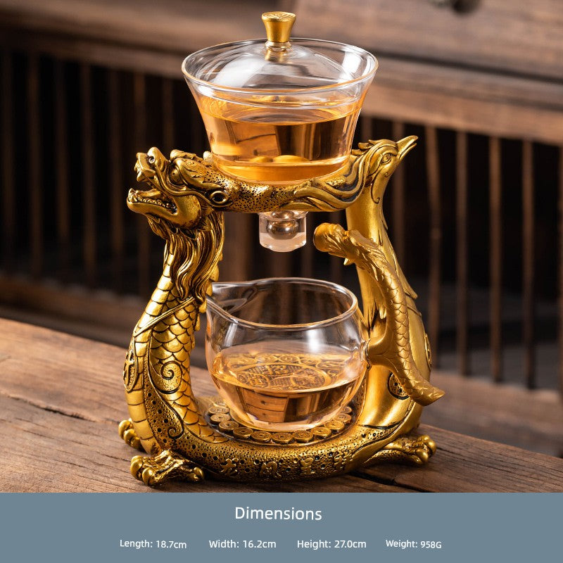 Longnian Glass Bean Bag Automatic Tea Set For Home High-End Teapot Office Reception Kung Fu Tea Brewing Handy Gadget