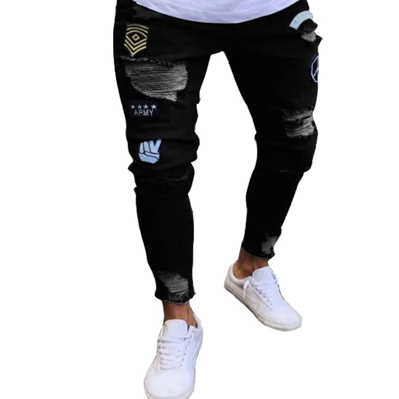 Mens Black Jeans Slim Fit Quality Gray Casual Male Jeans Pants Skinny Fit Men Pants Hip Hop Urbanwear Cotton Denim Trousers