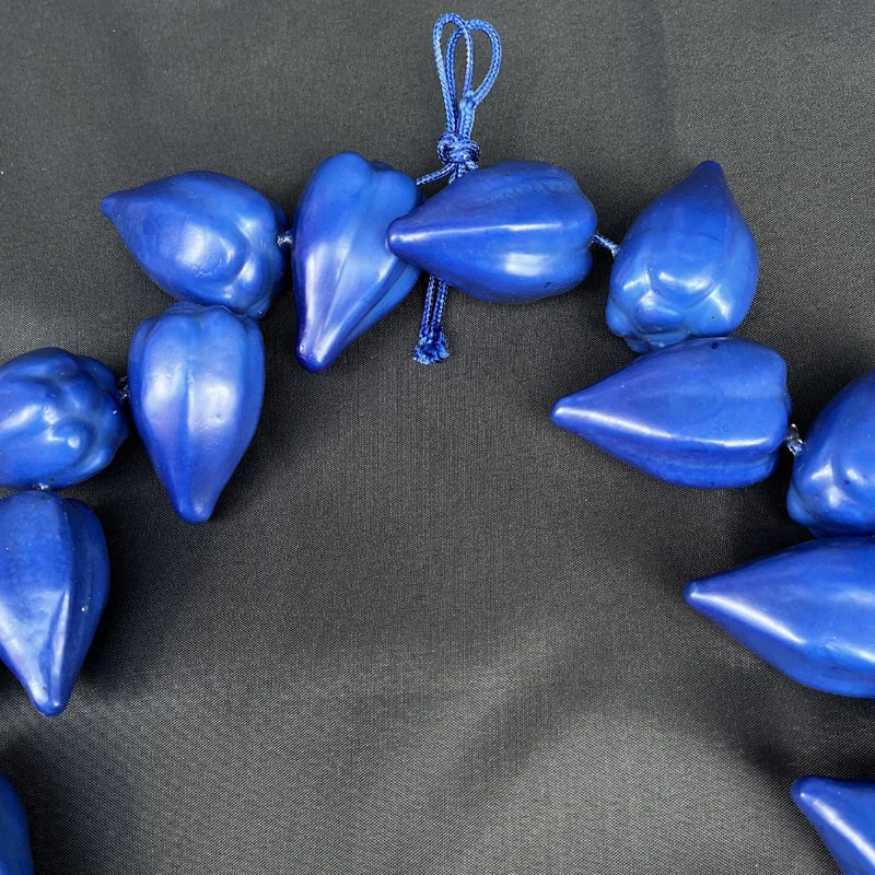 Men's Samoa JEY USO Blue Ula Fala Ceremonial Necklace Red Necklace Traditional Samoan Formal Occasion Accessory