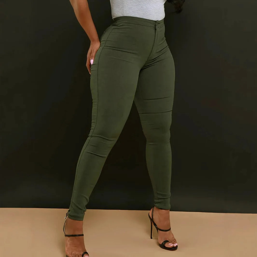 New Skinny Jeans for Spring and Summer.  Available in A Variety of Colors. Women's Casual High-waisted Denim Small Leg Pants