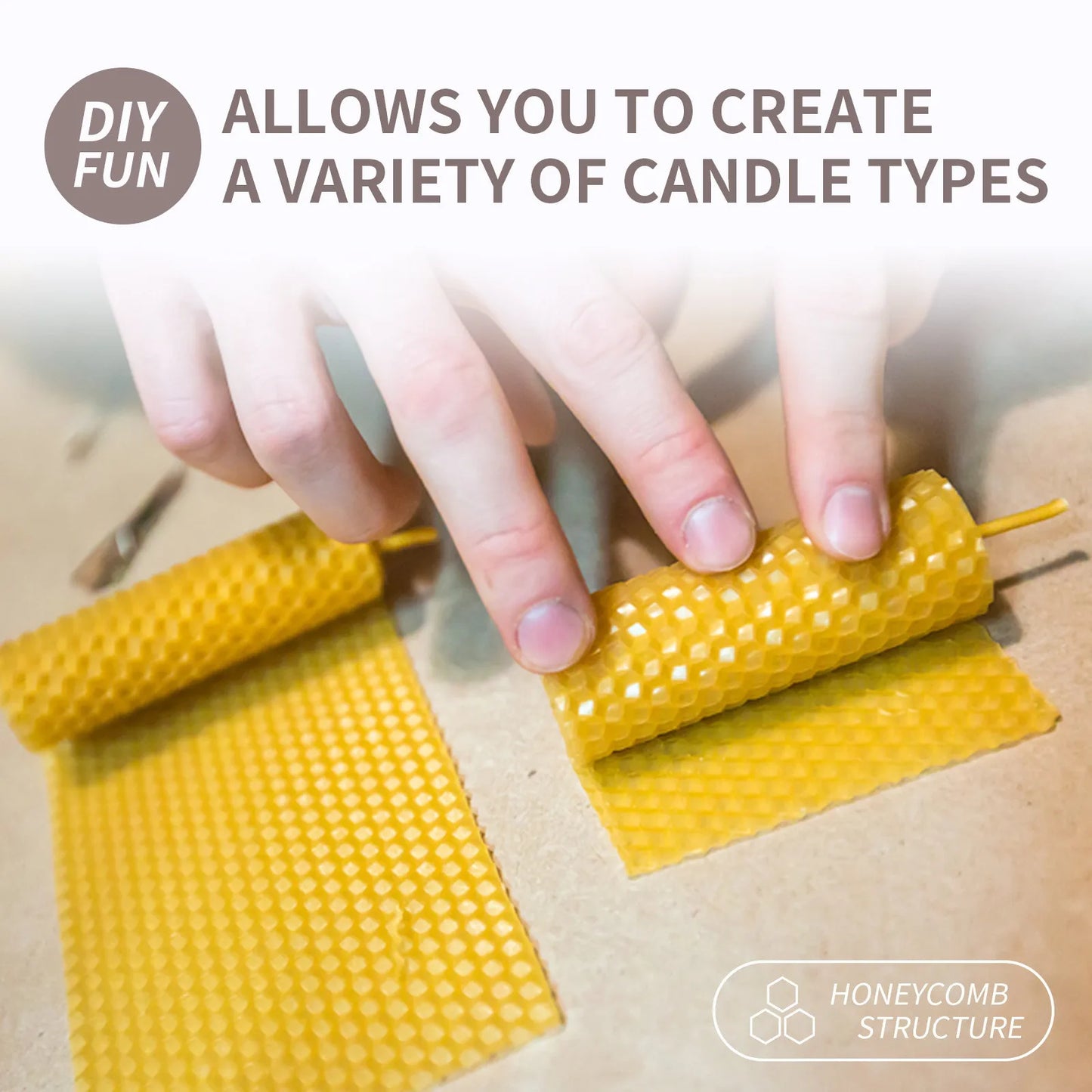 10pcs Natural Beeswax Candles Handmade No Additives Luxury High-end Candles For Candlelight Dinner Wedding Ceremony
