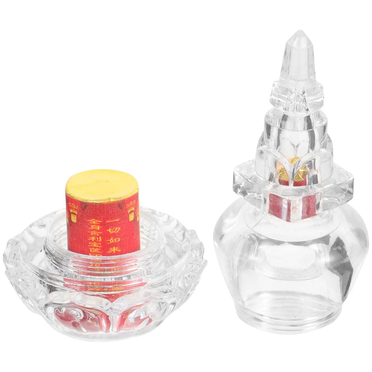 Acrylic Pagoda Offering Tower Statue Decorative Small Buddhist Sculpture Home Office Decoration Pagoda Tower Statue