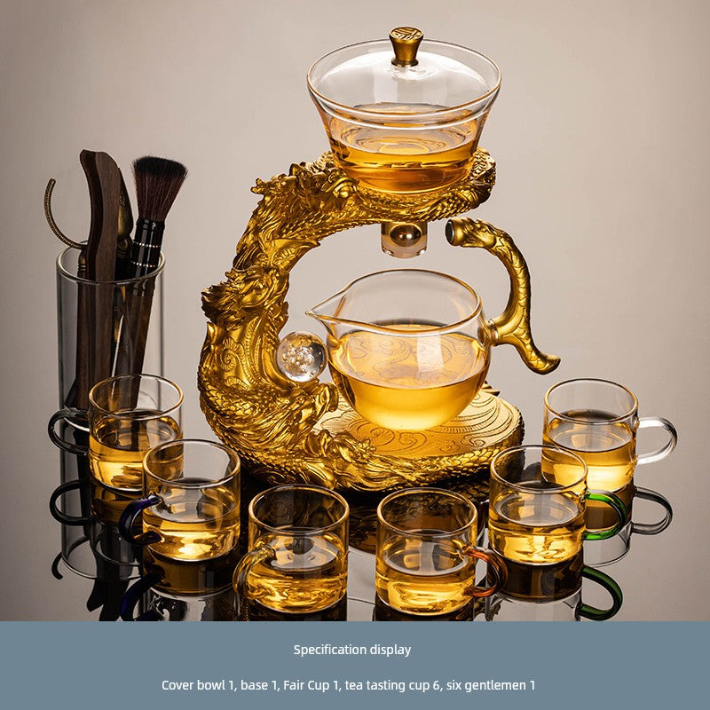 Longnian Glass Bean Bag Automatic Tea Set For Home High-End Teapot Office Reception Kung Fu Tea Brewing Handy Gadget