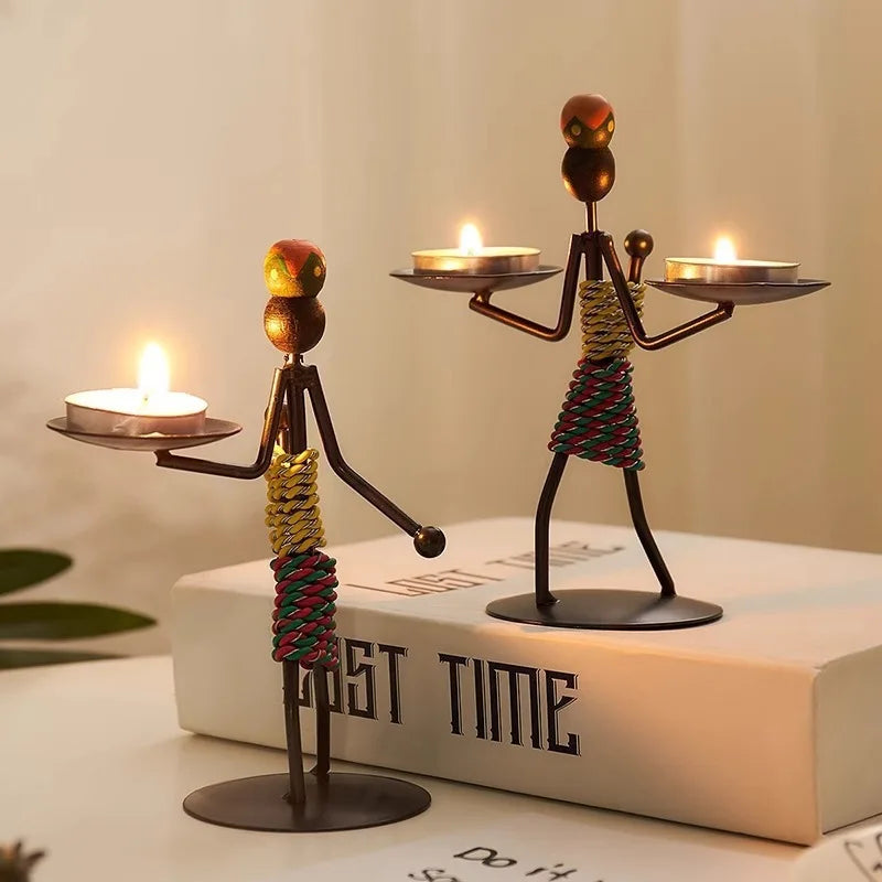 Candle Holder Light Luxury Table Decoration Candle Iron Home Spiritual / Romantic Safe Metal Candle Holder Knick-knack Props