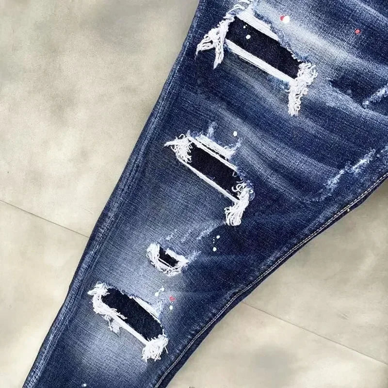 Cherub Male Vintage Ripped Denim Pants