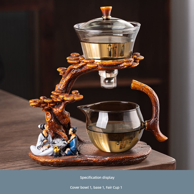 Longnian Glass Bean Bag Automatic Tea Set For Home High-End Teapot Office Reception Kung Fu Tea Brewing Handy Gadget