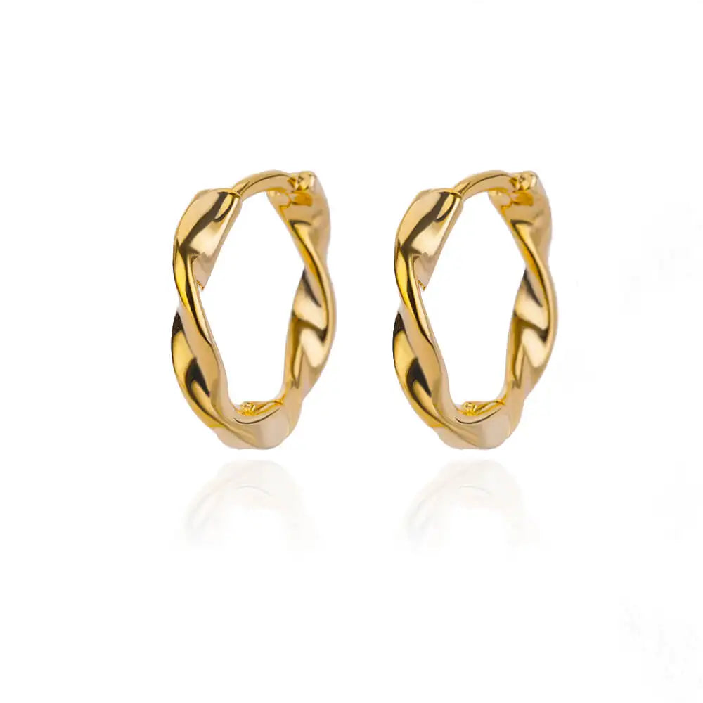 Stainless Steel Shell Earrings For Women Gold Color C-shaped Starfish Butterfly Earring