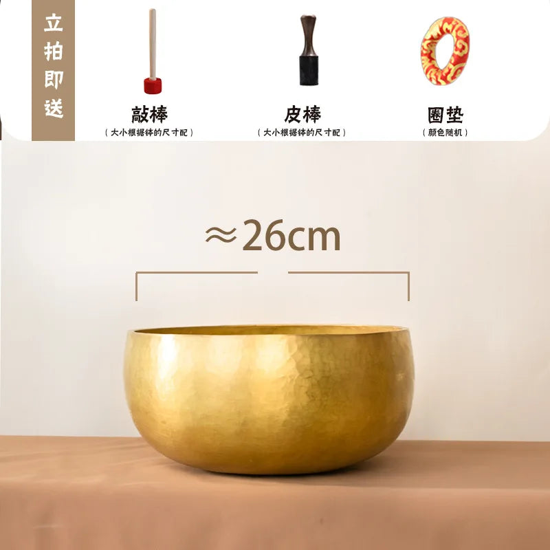 Nepalese Handmade Singing Bowls Yoga Tibet Buddha Meditation Healing Sound Therapy Copper Bowl Percussion Musical Instruments