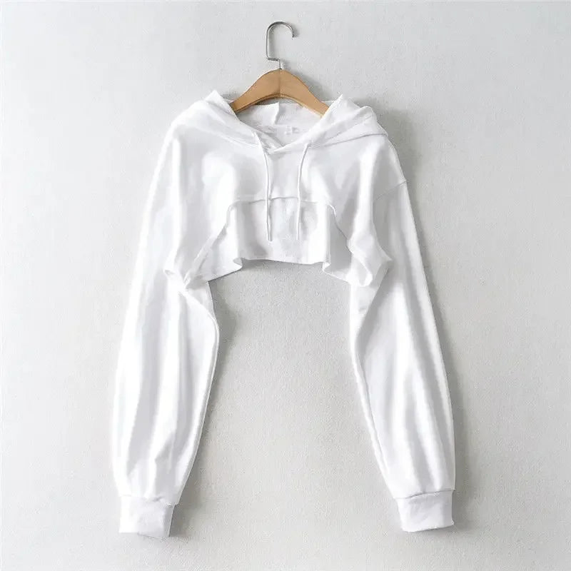 Cherub 3 Quarter Cut Women Hooded Sweat Shirt.