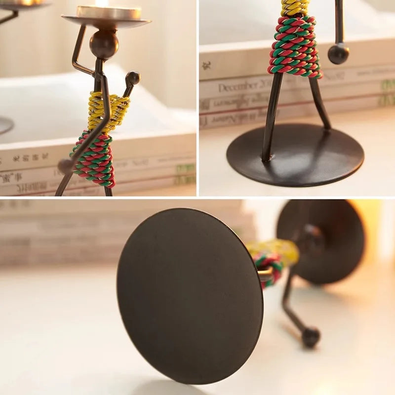 Candle Holder Light Luxury Table Decoration Candle Iron Home Spiritual / Romantic Safe Metal Candle Holder Knick-knack Props
