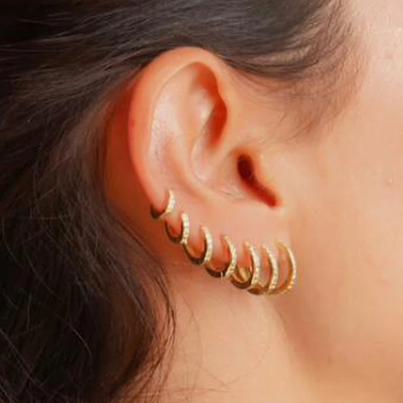 Cherub 1Pair Stainless Hoop Small Hughie Earrings