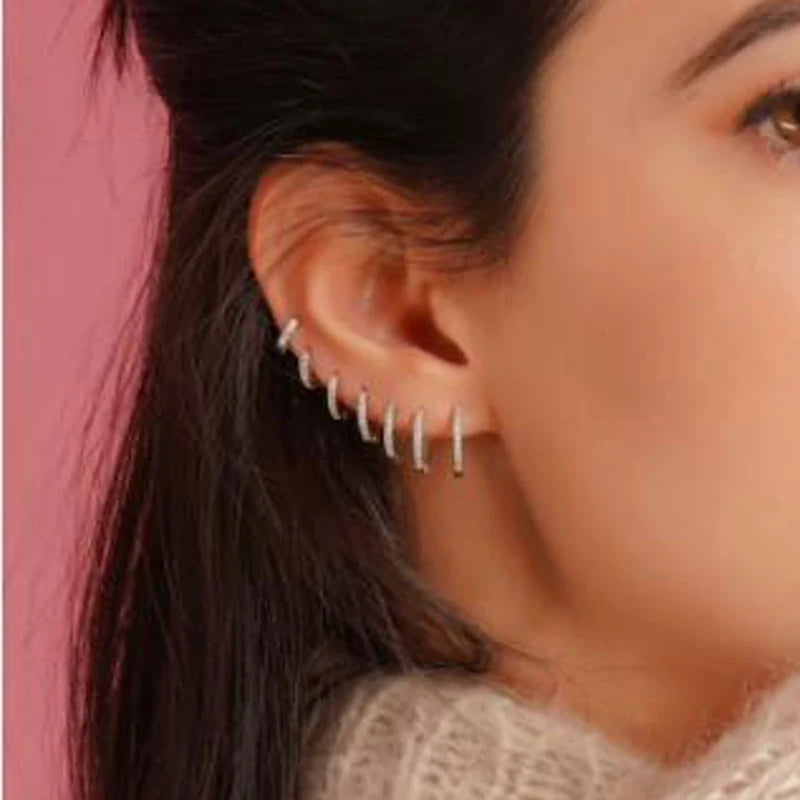 Cherub 1Pair Stainless Hoop Small Hughie Earrings