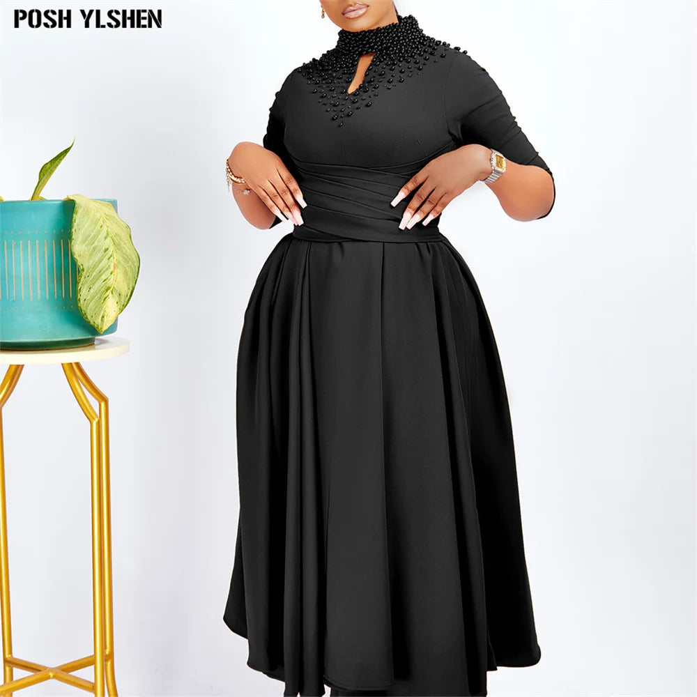 Elegant African Dresses for Women 2024 New Africa Clothing Plus Size Turkey Wedding Party Long Dress Dashiki Ankara Outfits Robe