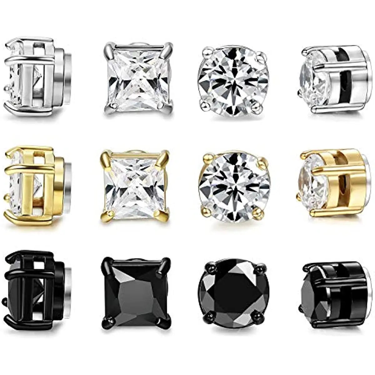 2PCS Non-pierced Magnetic Earrings for Men/ Women Magnet Ear Clips Ear Stud